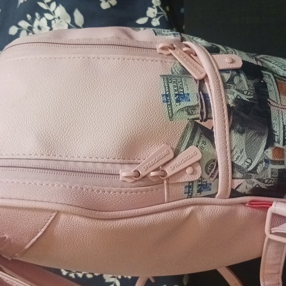 SPRAYGROUND BACKPACK NEW MONEY STACKS SAVAGE PINK - Picture 6 of 8